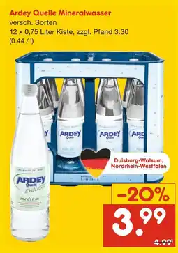 Netto Marken-Discount Ardey quelle mineralwasser Angebot