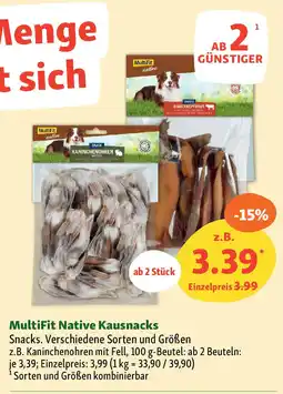 Fressnapf MultiFit Native Kausnacks Angebot