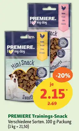 Fressnapf PREMIERE Trainings-Snack Angebot