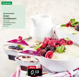 KONSUM Sachsenmilch Unser Grieẞdessert Angebot