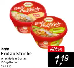 KONSUM popp Brotaufstriche Angebot