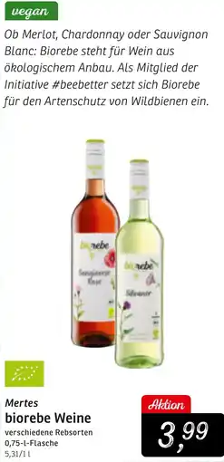 KONSUM Mertes biorebe Weine Angebot