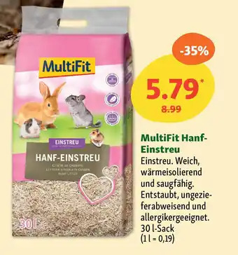Fressnapf MultiFit Hanf- Einstreu Angebot