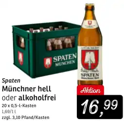 KONSUM Spaten Münchner hell oder alkoholfrei Angebot