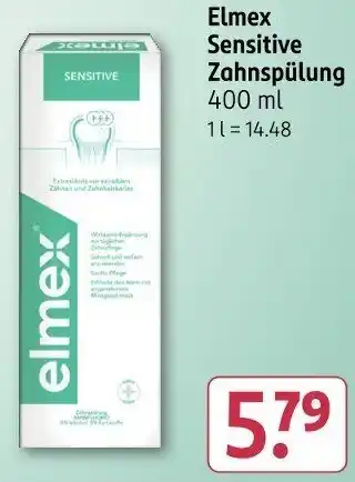 Rossmann Elmex Sensitive Zahnspülung Angebot