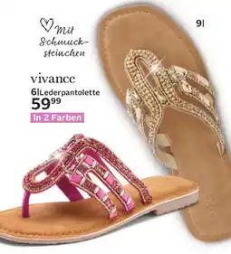 Lascana vivance Lederpantolette Angebot