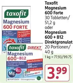 Rossmann Taxofit Magnesium 600 Forte Angebot