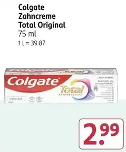 Rossmann Colgate Zahncreme Total Original Angebot