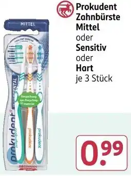 Rossmann Prokudent Zahnbürste Mittel oder Sensitiv oder Hart Angebot