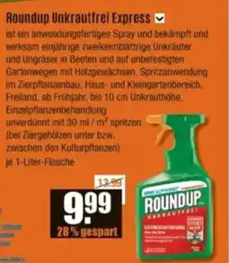 V Baumarkt Roundup Unkrautfrei Express Angebot
