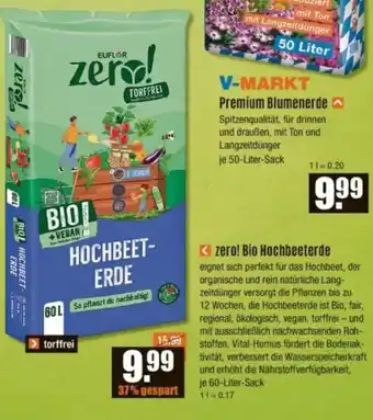 V Baumarkt Euflor zero! Bio Hochbeeterde Angebot