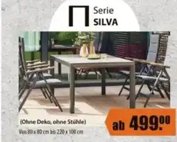 V Baumarkt Siena GARDEN Serie SILVA Tisch Angebot