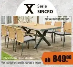 V Baumarkt Siena GARDEN Serie SINCRO Tisch Angebot