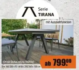 V Baumarkt Siena GARDEN Serie TIRANA Tisch Angebot