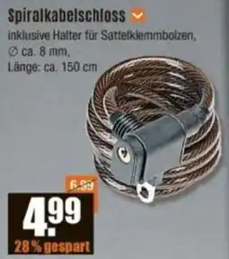 V Baumarkt prophete Spiralkabelschloss Angebot