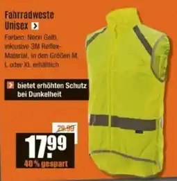 V Baumarkt Fahrradweste Unisex Angebot