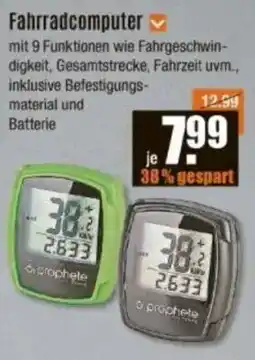 V Baumarkt prophete Fahrradcomputer Angebot