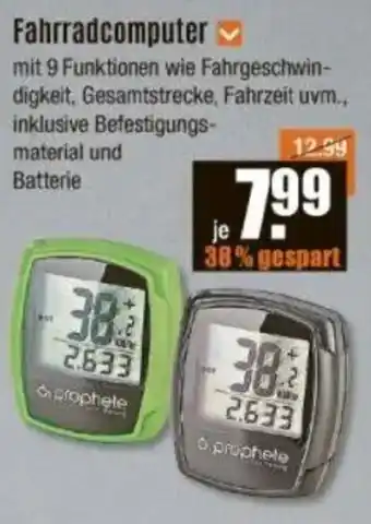 V Baumarkt prophete Fahrradcomputer Angebot