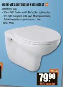 V Baumarkt Wand-WC spülrandlos Komlettset Angebot