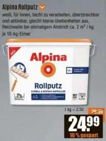 V Baumarkt Alpina Rollputz Angebot
