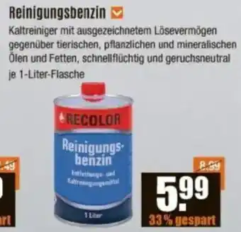 V Baumarkt REcolor Reinigungsbenzin Angebot