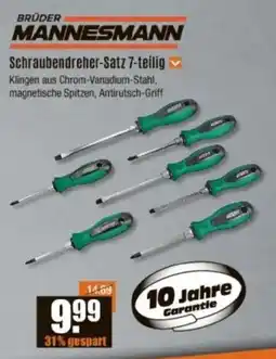 V Baumarkt BRÜDER MANNESMANN Schraubendreher-Satz 7-teilig Angebot