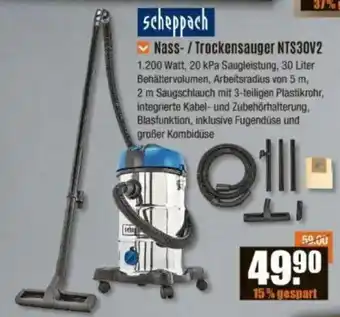 V Baumarkt Scheppach Nass-/Trockensauger NTS30V2 Angebot
