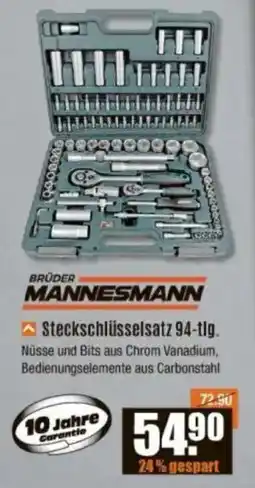 V Baumarkt BRÜDER MANNESMANN Steckschlüsselsatz 94-tlg. Angebot