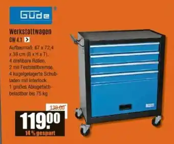 V Baumarkt Güde Werkstattwagen GW 4.1 Angebot