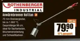 V Baumarkt ROTHENBERGER INDUSTRIAL Anwärmbrenner RoTitan Angebot