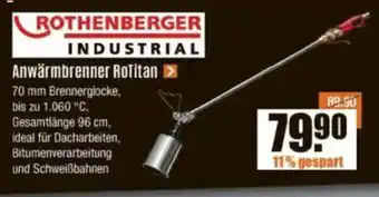 V Baumarkt ROTHENBERGER INDUSTRIAL Anwärmbrenner RoTitan Angebot