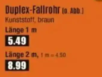 V Baumarkt MARLEY Duplex-Fallrohr (o. Abb.) Angebot
