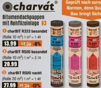 V Baumarkt charvát Bitumendachpappen mit Rohfilzeinlage Angebot