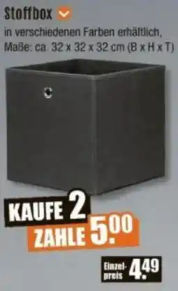 V Baumarkt Stoffbox Angebot