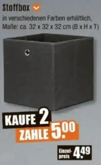 V Baumarkt Stoffbox Angebot