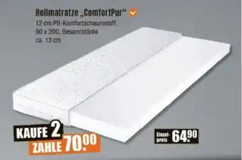V Baumarkt Rollmatratze „ComfortPur" Angebot