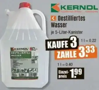 V Baumarkt KERNDL Destilliertes Wasser Angebot