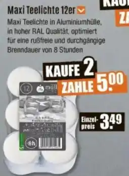 V Baumarkt Maxi Teelichte 12er Angebot