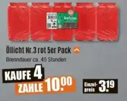 V Baumarkt bolsius Öllicht Nr.3 rot Angebot