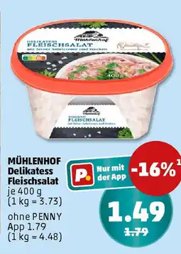 PENNY MÜHLENHOF Delikatess Fleischsalat Angebot