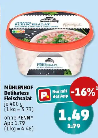 PENNY MÜHLENHOF Delikatess Fleischsalat Angebot