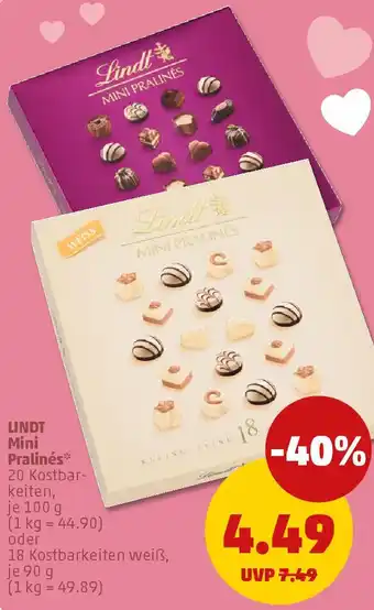 PENNY LINDT Mini Pralinés Angebot