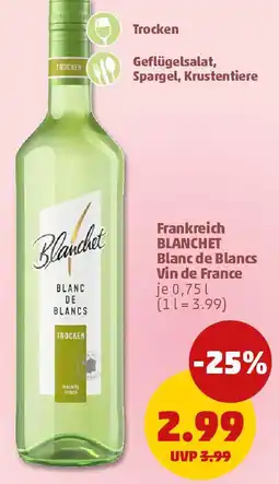 PENNY Frankreich BLANCHET Blanc de Blancs Vin de France Angebot