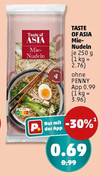 PENNY TASTE OF ASIA Mie- Nudeln Angebot