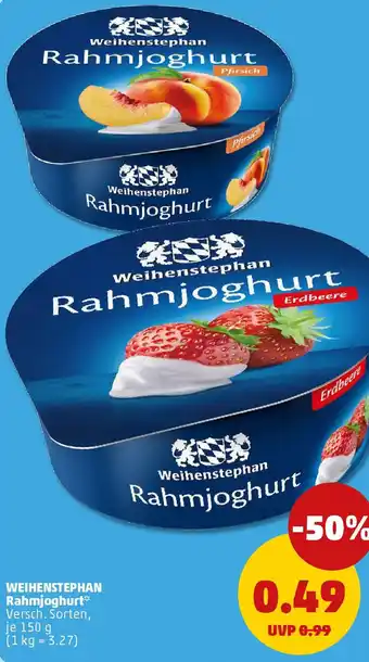 PENNY WEIHENSTEPHAN Rahmjoghurt Angebot