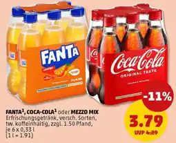 PENNY Fanta, coca-cola oder mezzo mix Angebot