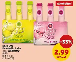 PENNY Light live limoncello sprizz oder wild berry Angebot