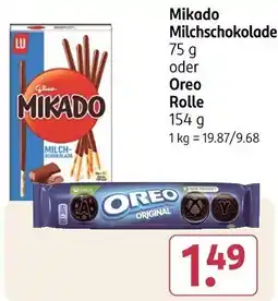 Rossmann Mikado Milchschokolade oder Oreo Rolle Angebot