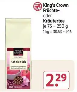 Rossmann King's Crown Früchte- oder Kräutertee Angebot