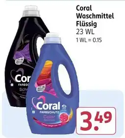 Rossmann Coral Waschmittel Flüssig 23 WL Angebot